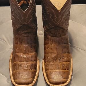 Roper embossed exotic boots
